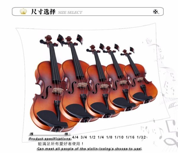 solid wood student mini violin
