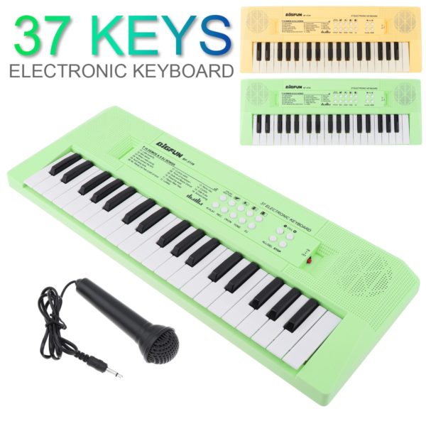 37-key electronic keyboard with microphone