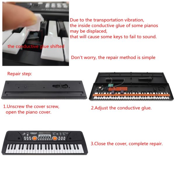 37-49-54-61 key electronic keyboard with microphone