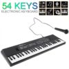 54 key electronic keyboard with microphone