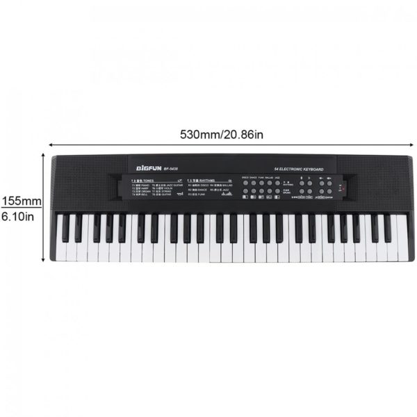 54 key electronic keyboard with microphone