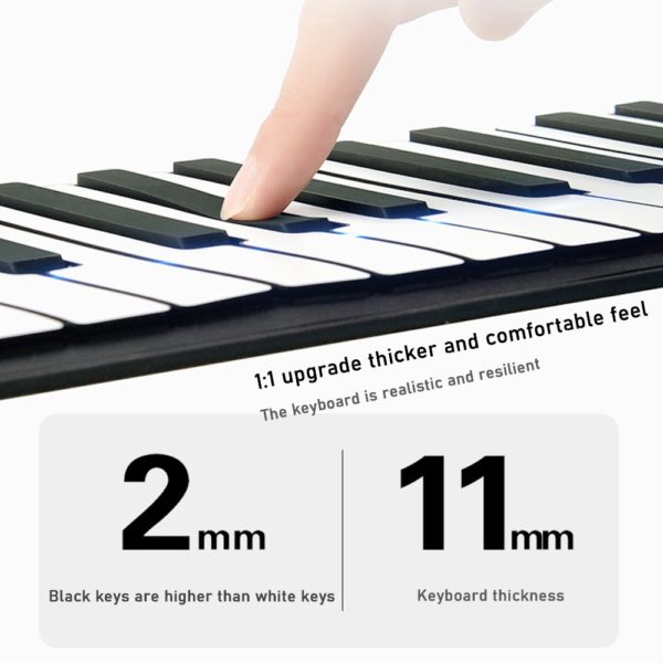 88 keys portable silicone electronic piano keyboard USB and midi port