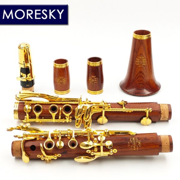 Bb tube 17 Key rosewood clarinet with case