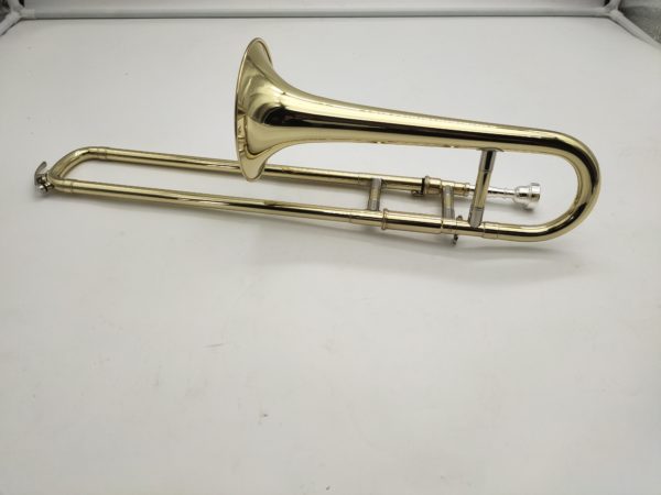 Bb/F trombone with case and gloves