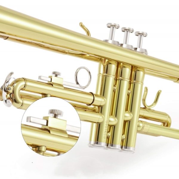 Bb brass gold trumpet with case