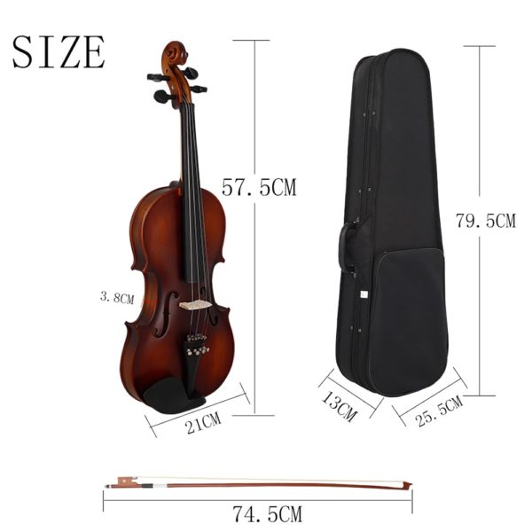 4/4 solid wood acoustic violin