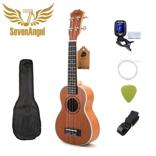 21" 4 string 15 fret soprano acoustic ukulele