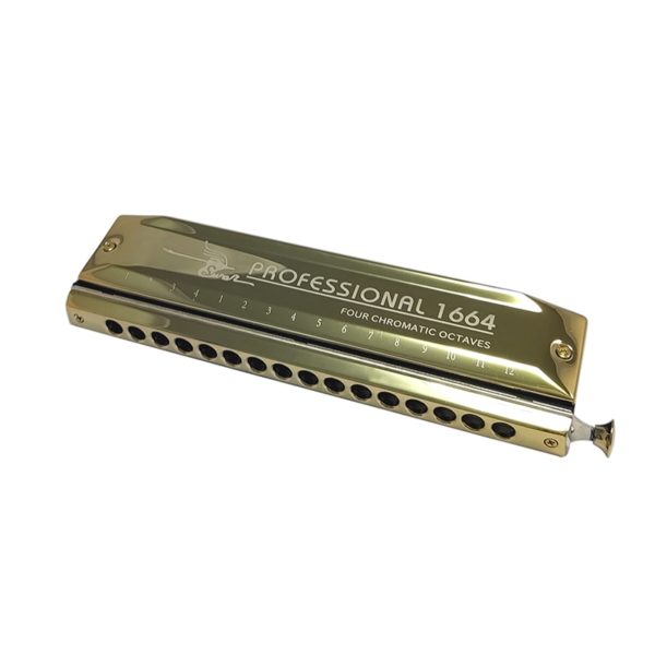 16 hole 64 tones c key chromatic harmonica