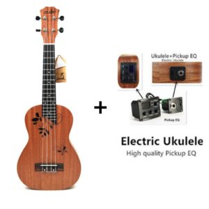 23" 4 string 17 fret electric ukulele with eq pickup