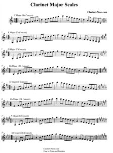 clarinet major scale
