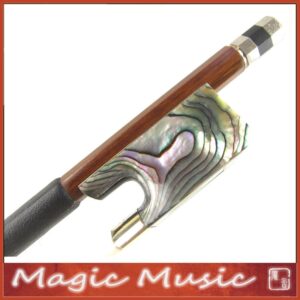 4/4 Cello Bow with Abalone Shell Frog