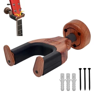 Wood Guitar Hanger Wall Mount Auto Grip System