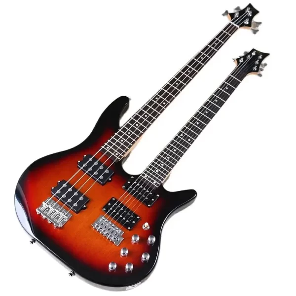 Double-Neck Electric Bass Guitar