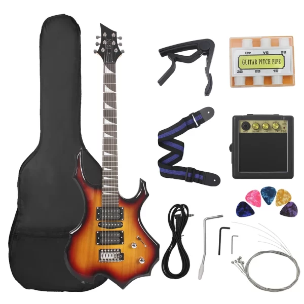 24-Frets 6-Strings Electric Guitar with Bag Speaker and Accessories