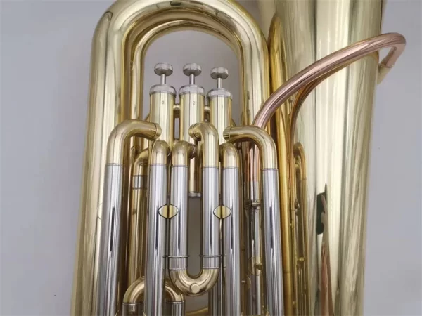 Professional Gold Lacquer Brass Body Bb Tuba