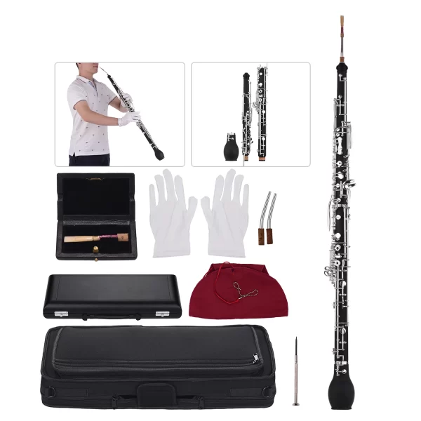 English Horn Alto Oboe F Key with Reed Gloves Cloth and Bag