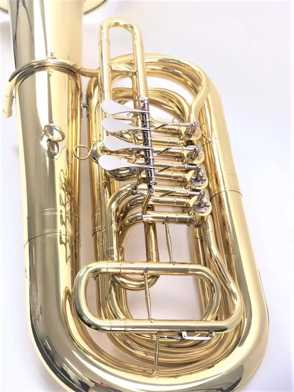 Brass Gold Lacquer Bb 4 Valve Tuba