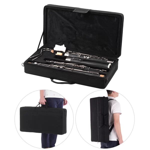 Professional C-Key Synthetic Wood Body Bassoon with Accessories