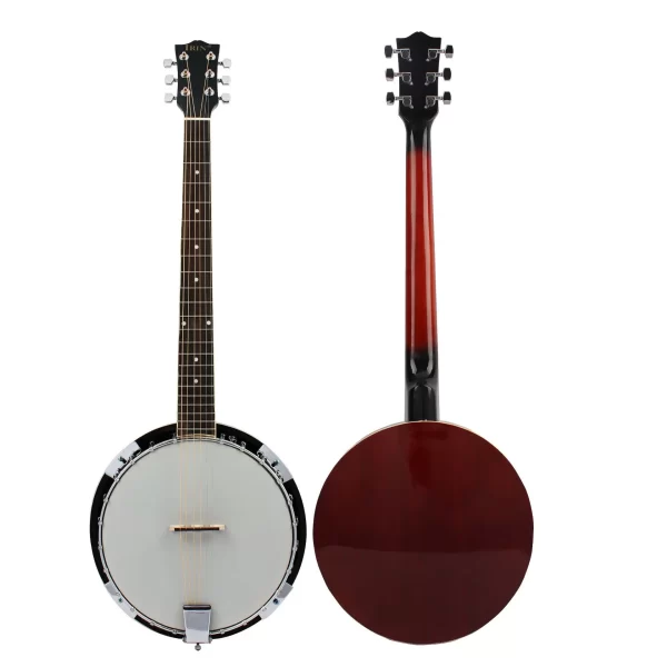 6-String Banjo Rose Fingerboard with Bag Tuner and Strap