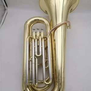 Professional Gold Lacquer Brass Body Bb Tuba