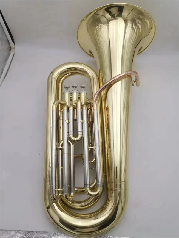 Professional Gold Lacquer Brass Body Bb Tuba