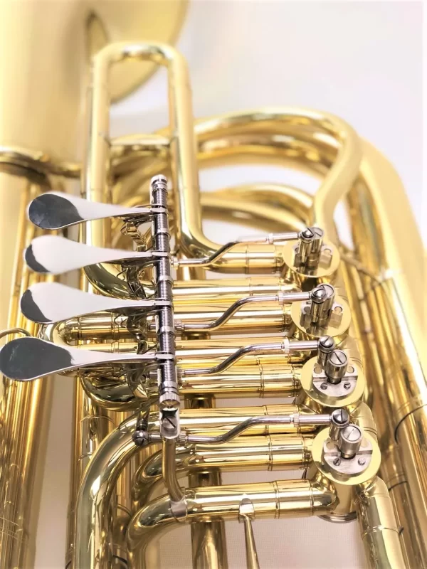 Brass Gold Lacquer Bb 4 Valve Tuba