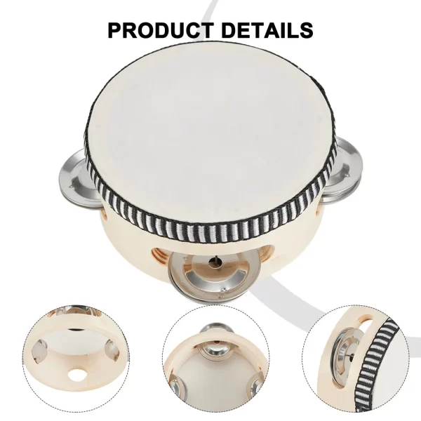 4/6/8/10-Inch Round Drum Percussion Hand Tambourine