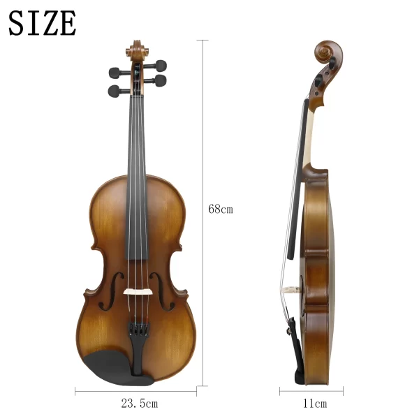 Acoustic Viola with Case Bow Rosin Strings Shoulder Rest