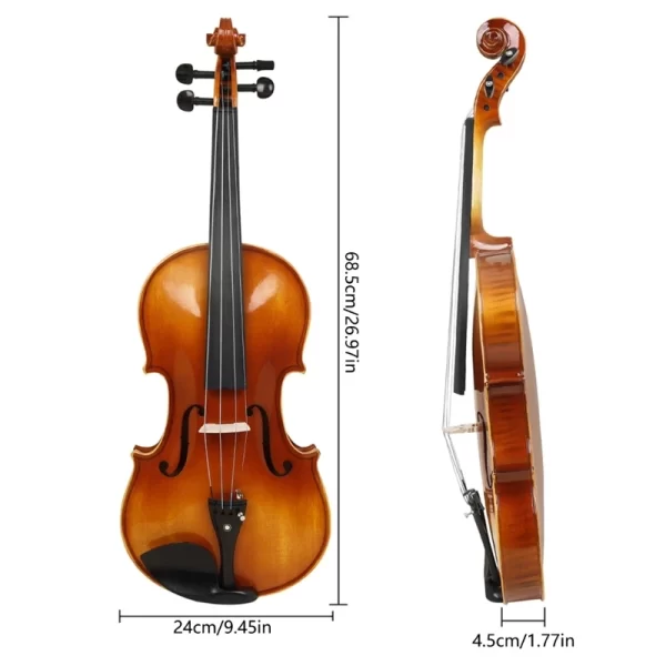 16-Inch Spruce Viola with Bow and Carrying Case