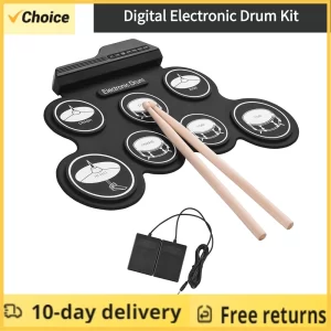 USB Roll-Up Silicon Electronic Drum Set