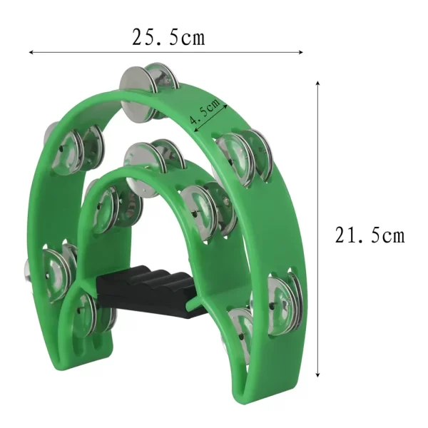 Green Handbell Double-Layer Tambourine