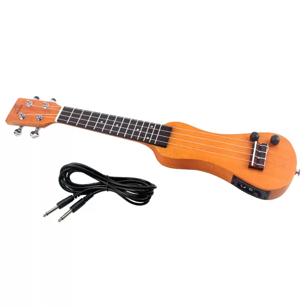 21-Inch Solid Wood Acoustic Electric Ukulele