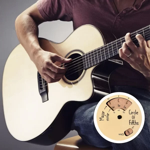 Wooden Circle of Fifths Wheel Chord Learning Melody Tool - Image 3