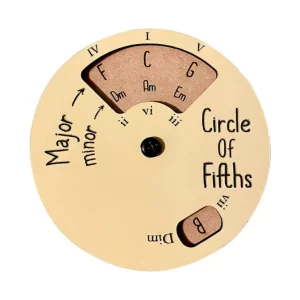 Wooden Circle of Fifths Wheel Chord Learning Melody Tool