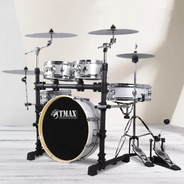 Portable Acoustic Jazz Drum Set with Pedals