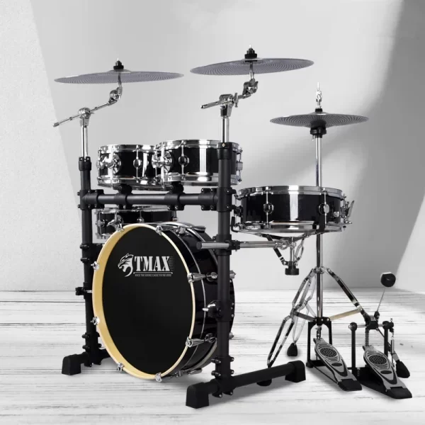 Portable Acoustic Jazz Drum Set with Pedals
