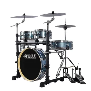Portable Acoustic Jazz Drum Set with Pedals
