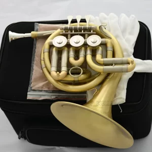 High Grade Matt Brass Piccolo Mini French Horn Bb with Case
