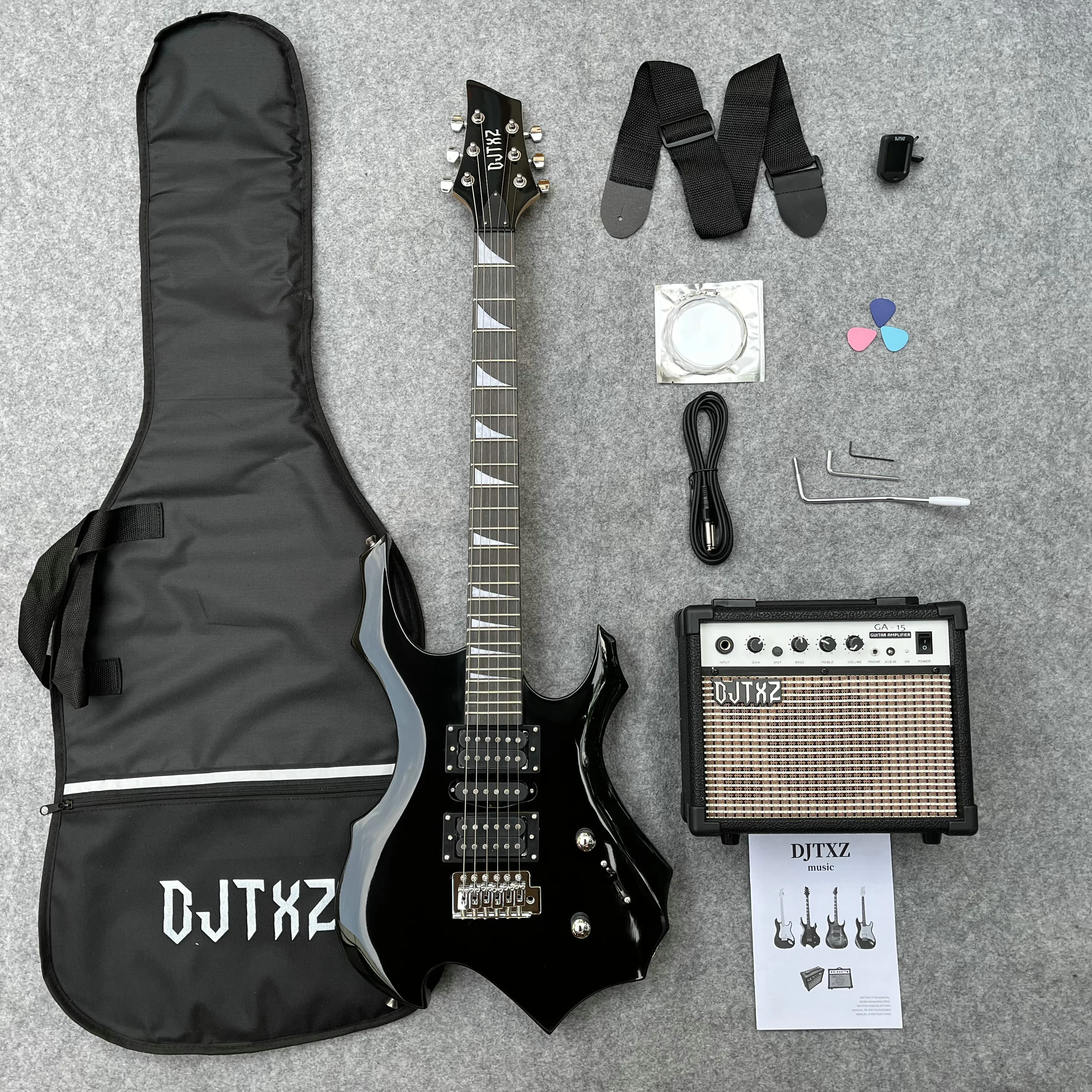 Electric Guitar with Amplifier and Accessories