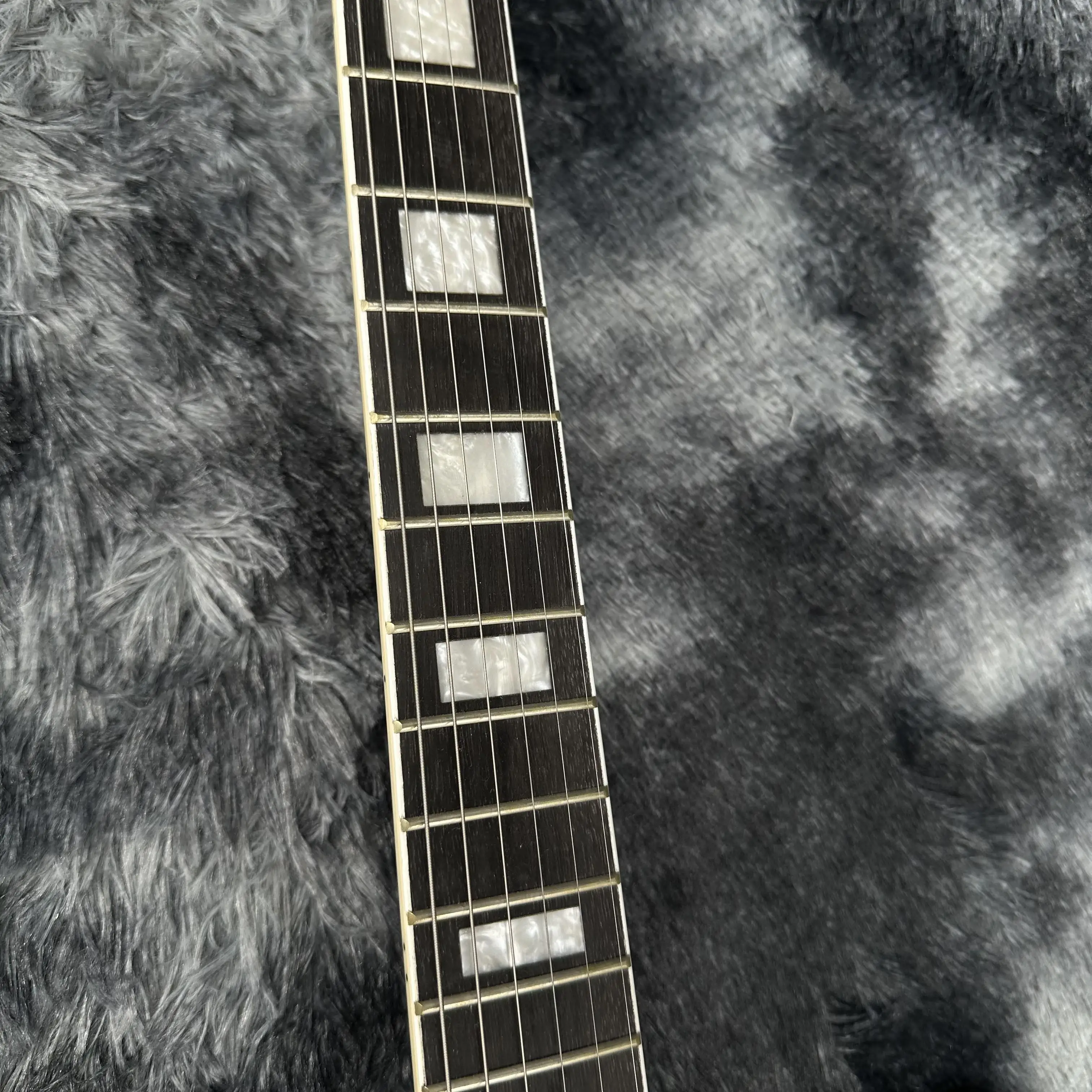 Firebird Black Electric Guitar with Electric Gold Accessories