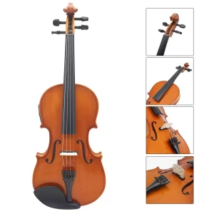 4/4 Electric-Acoustic Violin with Case and Accessories